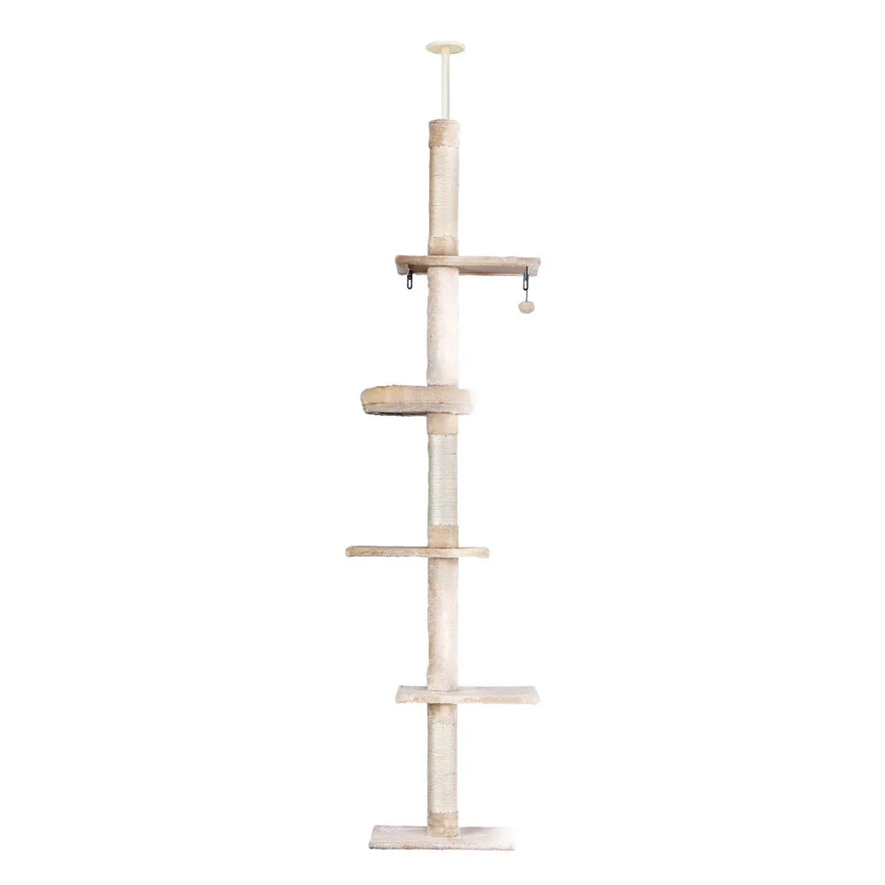 290cm Floor-to-Ceiling Cat Tree, 5 Levels, Sisal Posts – i.Pet