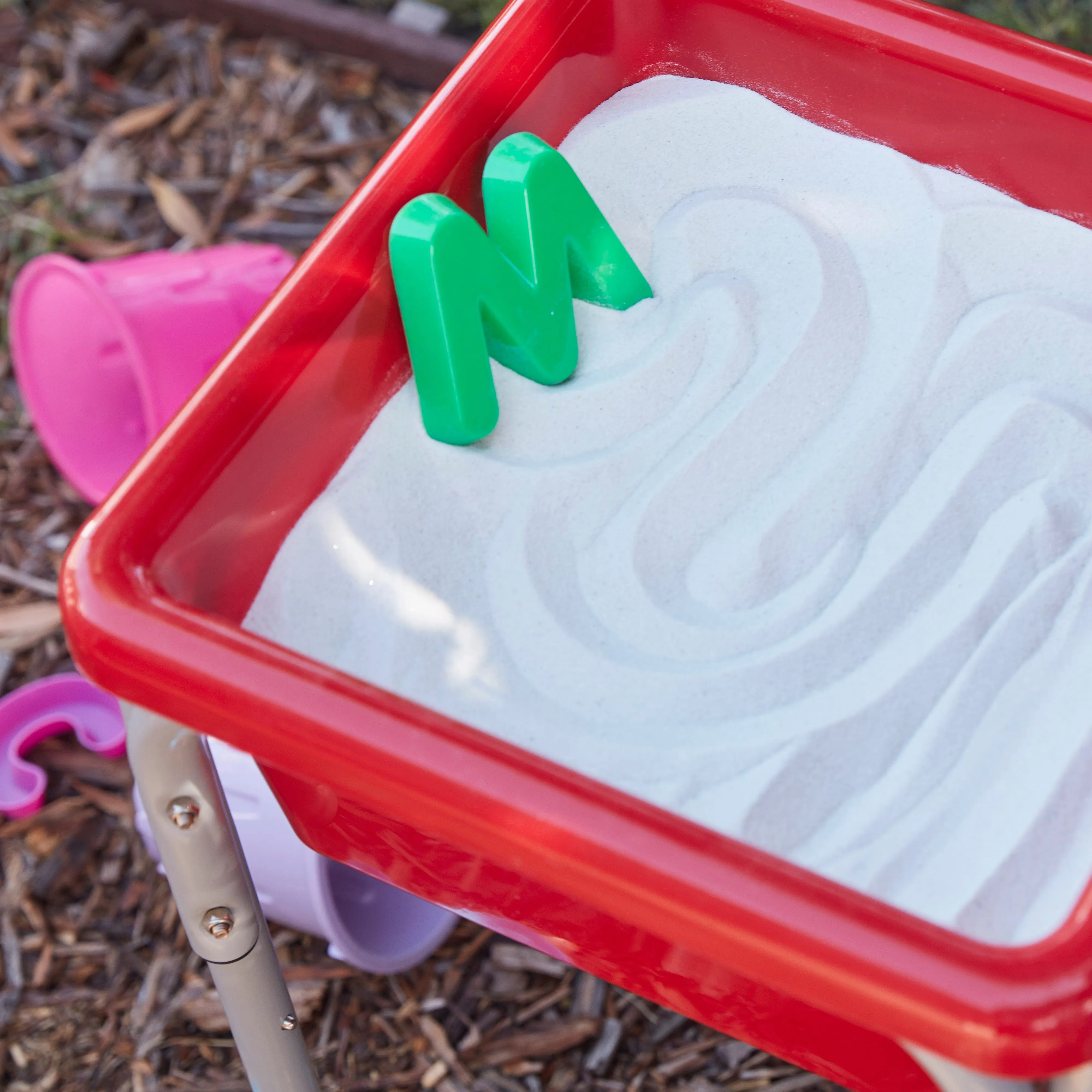 4-Station Sand and Water Adjustable Play Table, Sensory Bins