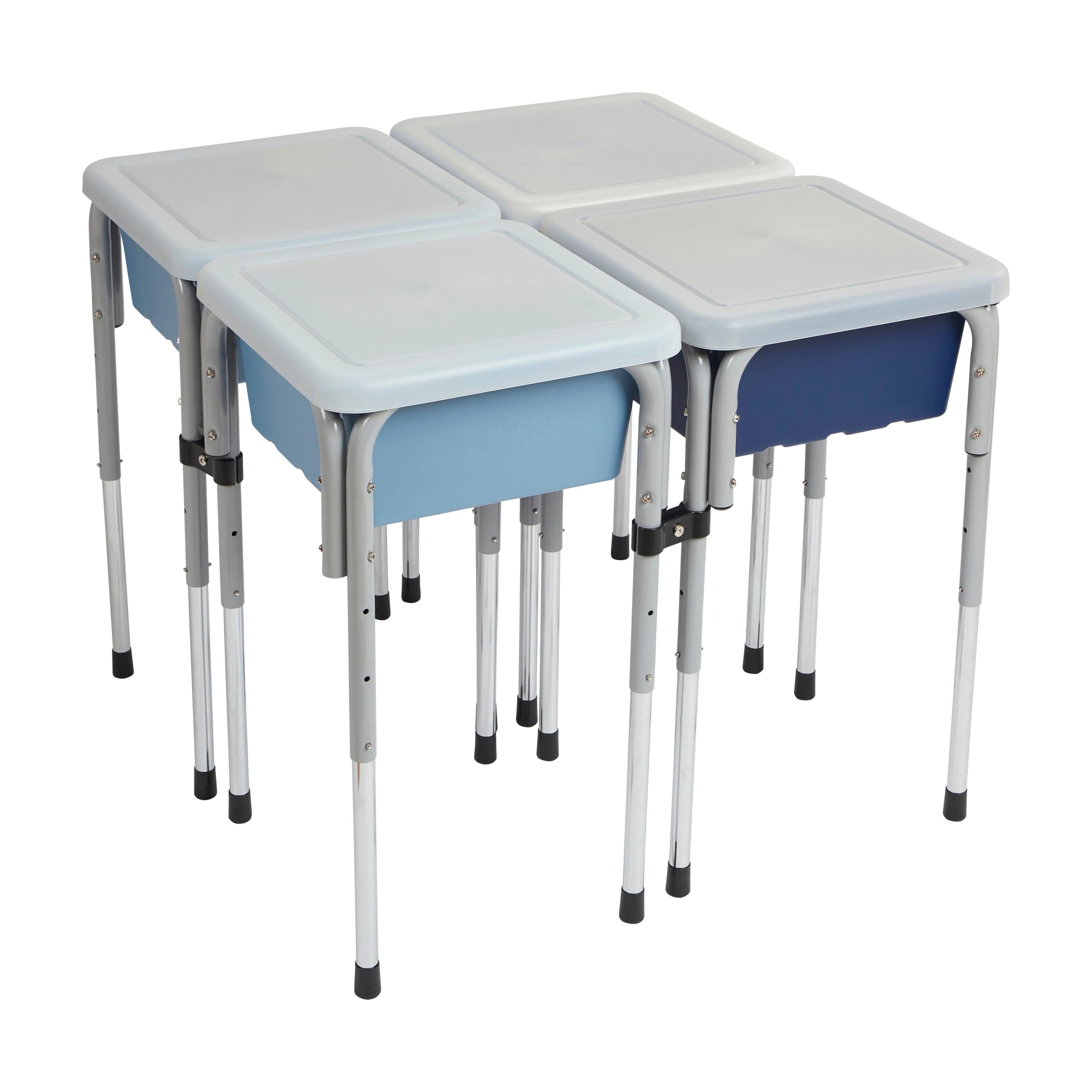 4-Station Sand and Water Adjustable Play Table, Sensory Bins