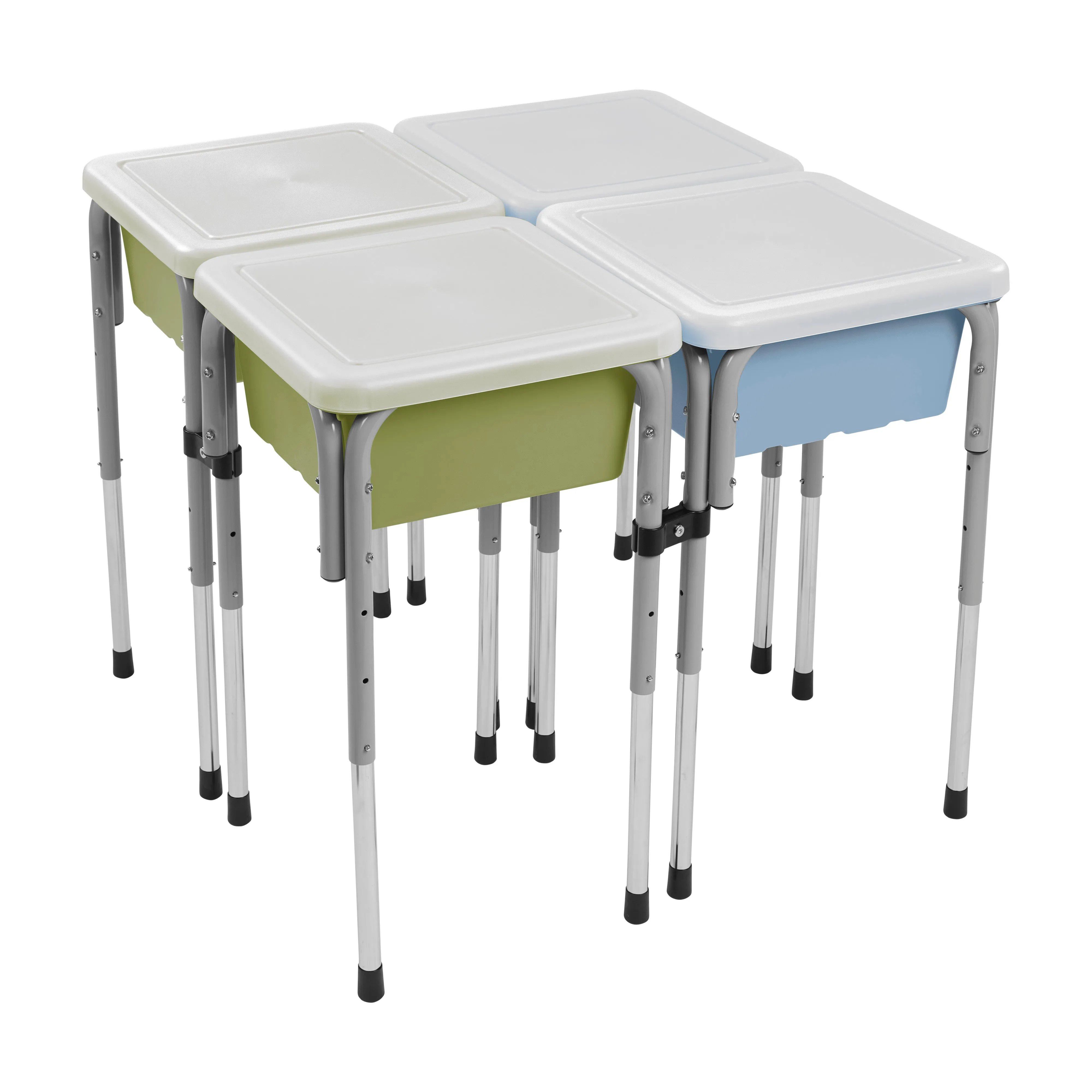 4-Station Sand and Water Adjustable Play Table, Sensory Bins