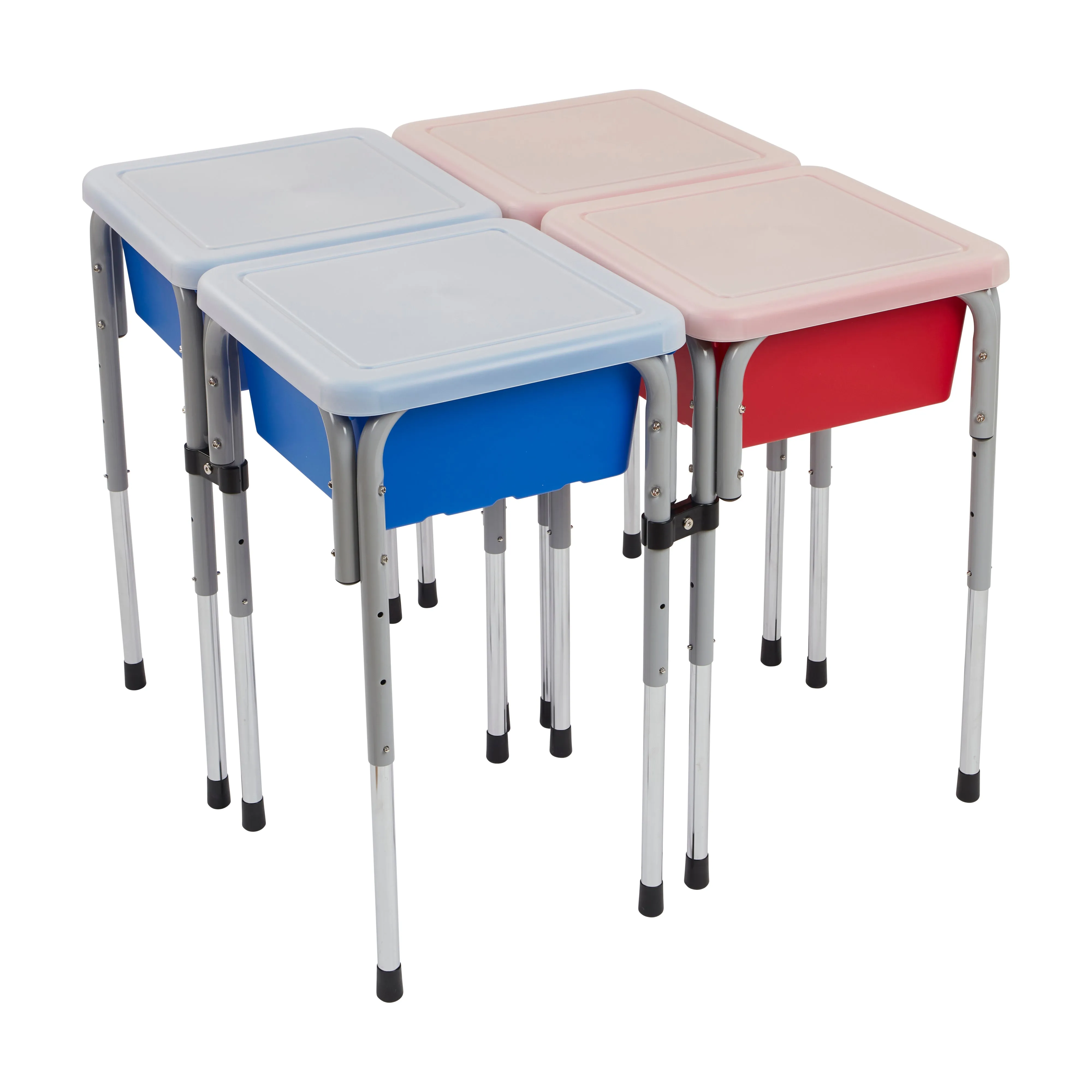 4-Station Sand and Water Adjustable Play Table, Sensory Bins