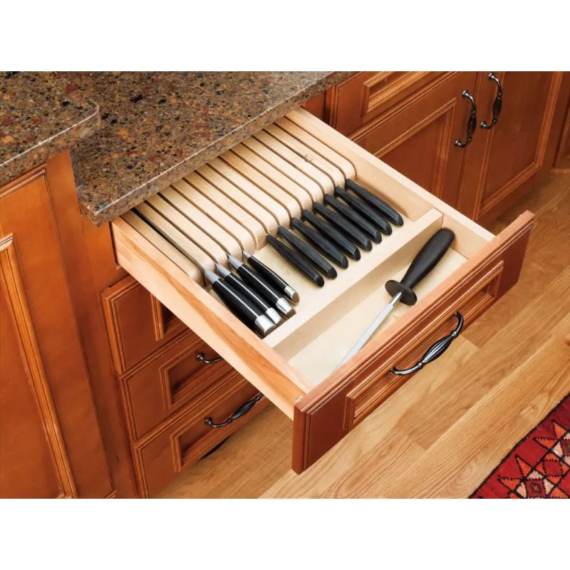 4WKB Series Natural Maple Trimmable Knife Block (18.5" x 22" x 2.38")