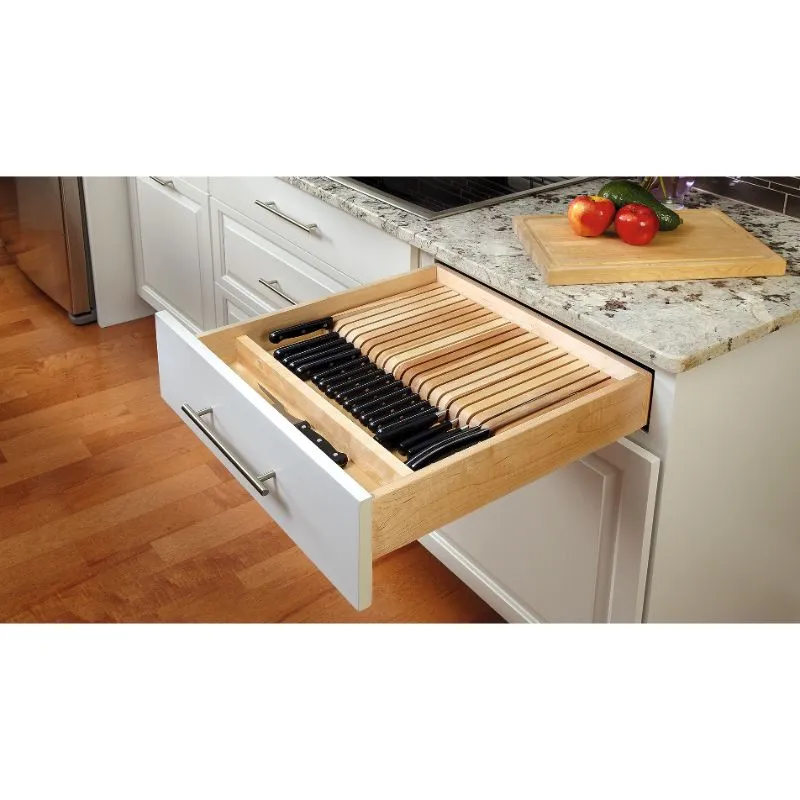 4WKB Series Natural Maple Trimmable Knife Block (18.5" x 22" x 2.38")