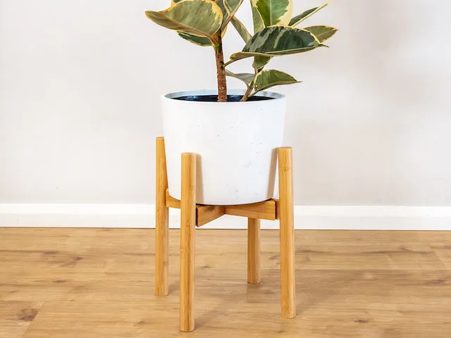 Adjustable bamboo plant stand - Natural