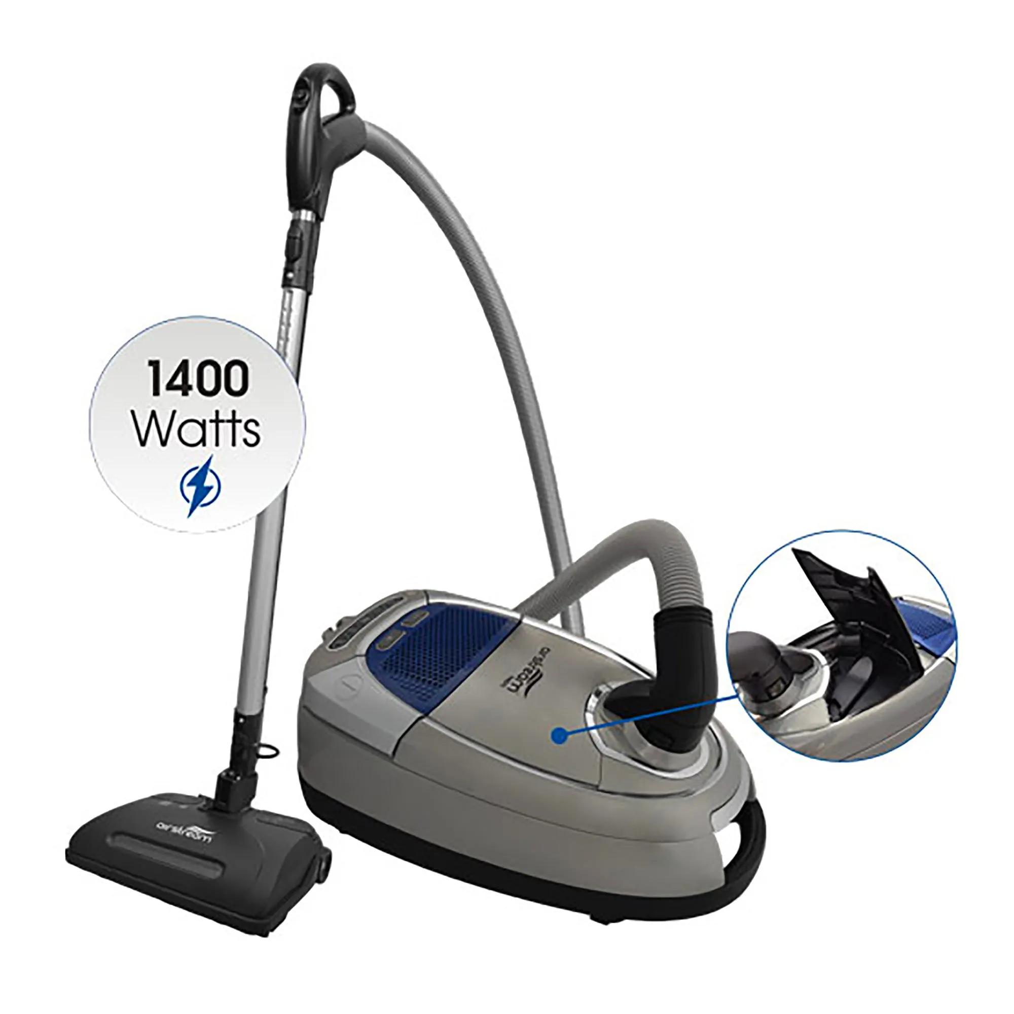 Air Stream AS300 Canister Vacuum - HEPA Filtration - Adjustable Speed Controls - Lightweight