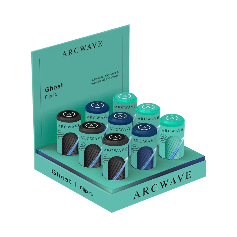 Arcwave Ghost Reversible Silicone Stroker 9-Piece Assorted Color Counter Display