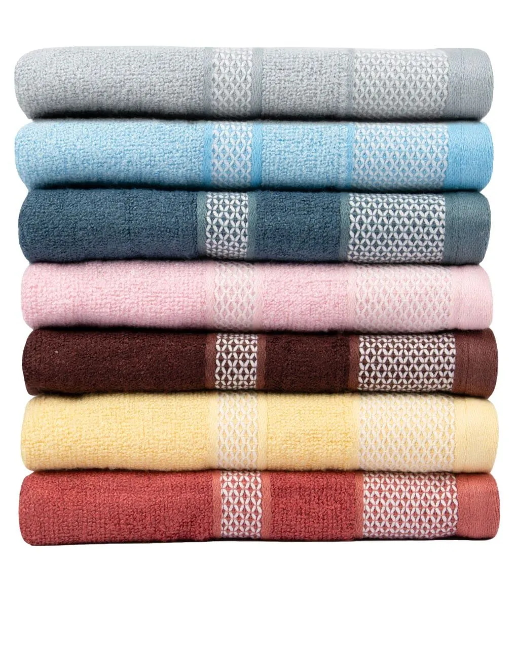 BePlush Zero Twist Bamboo Hand Towels Set of 4 Emerald Blue & Rust : Ultra Soft, Highly Absorbent, Quick Dry, Anti Bacterial Napkins for Hand Towel || 450 GSM, 40 X 60 cms