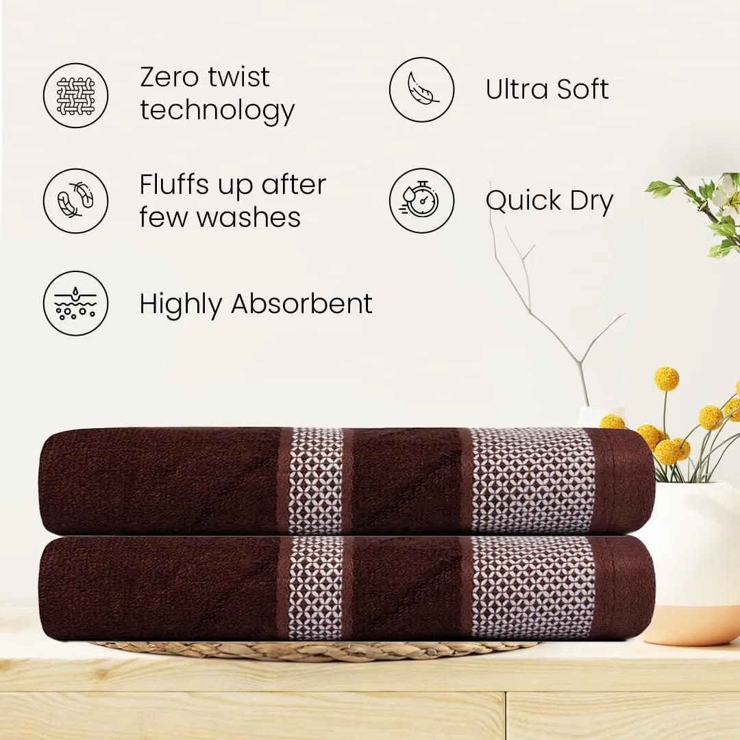 BePlush Zero Twist Bamboo Towels for Bath | Ultra Soft, Highly Absorbent, Quick Dry, Anti Bacterial Bamboo Bath Towel for Men & Women || 450 GSM, 29 x 59 Inches (1, Brown)