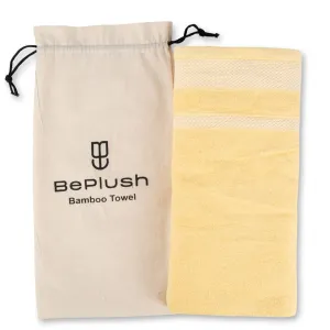 BePlush Zero Twist Bamboo Towels for Bath | Ultra Soft, Highly Absorbent, Quick Dry, Anti Bacterial Bamboo Bath Towel for Men & Women || 450 GSM, 29 x 59 Inches (1, Yellow)