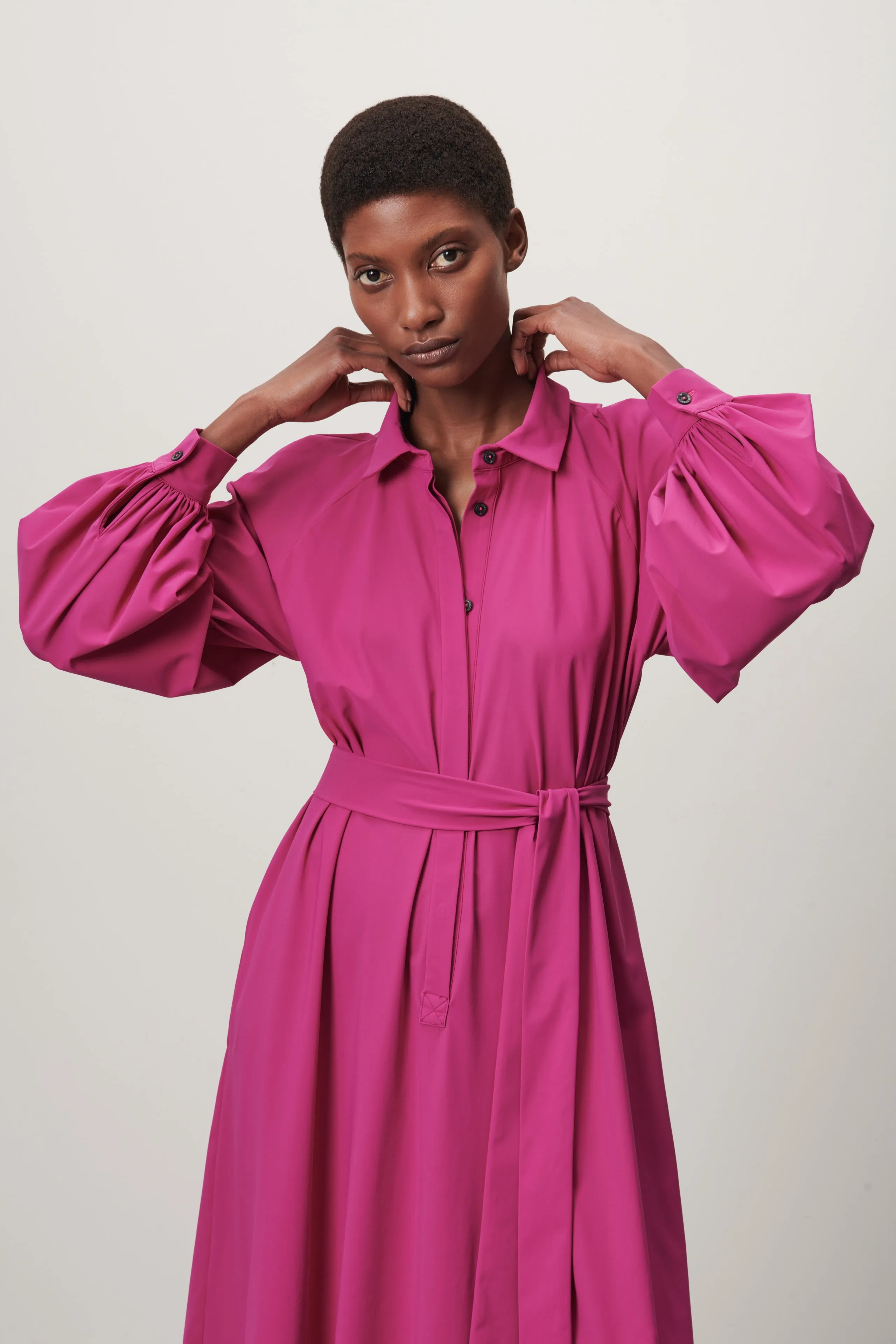 Carlen Dress Technical Jersey | Fuxia