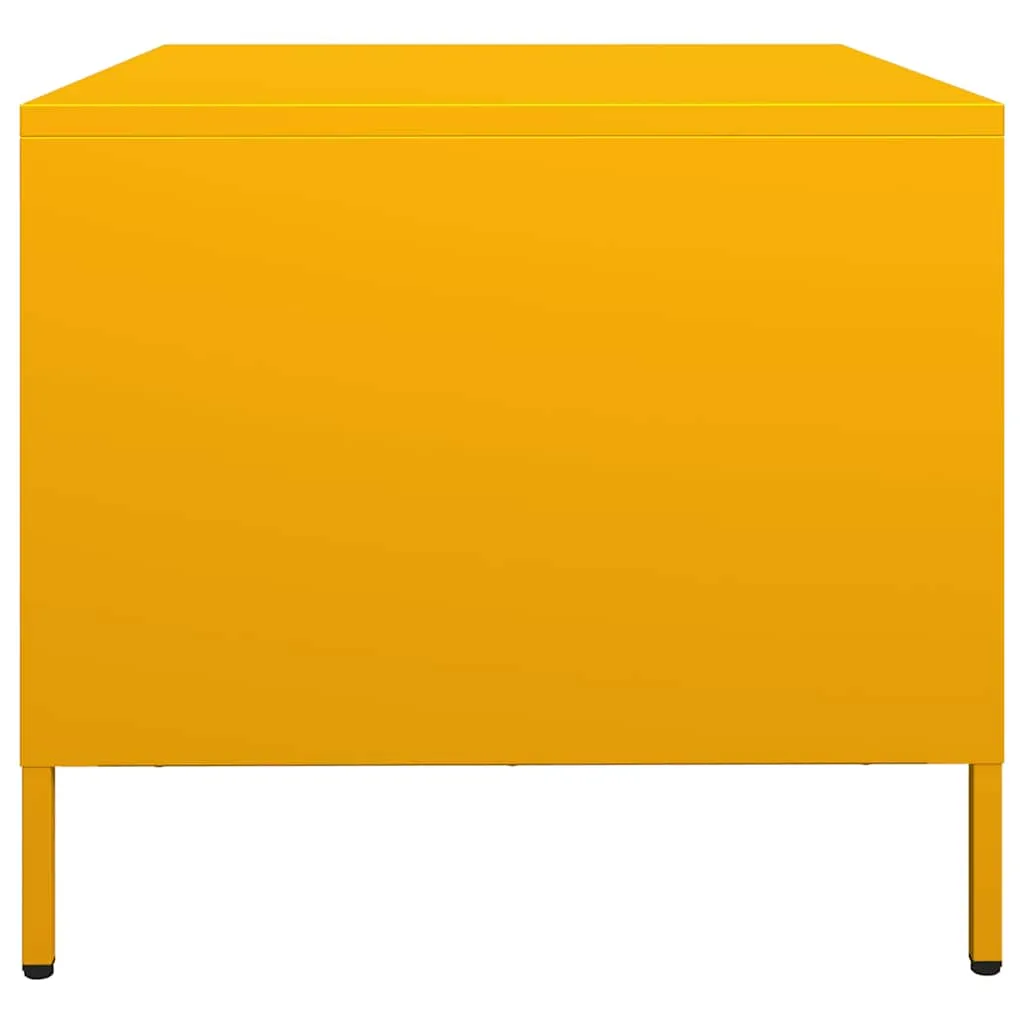 Coffee Table Mustard Yellow 68.5x50x43.5 cm Cold-rolled Steel