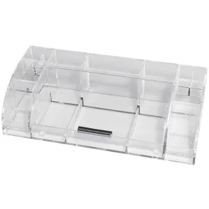 Cosmetic Flip-Top Bathroom Organizer, Clear