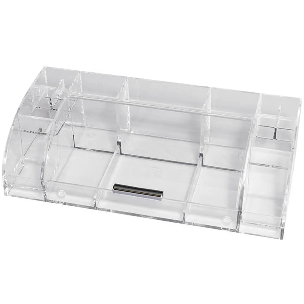 Cosmetic Flip-Top Bathroom Organizer, Clear