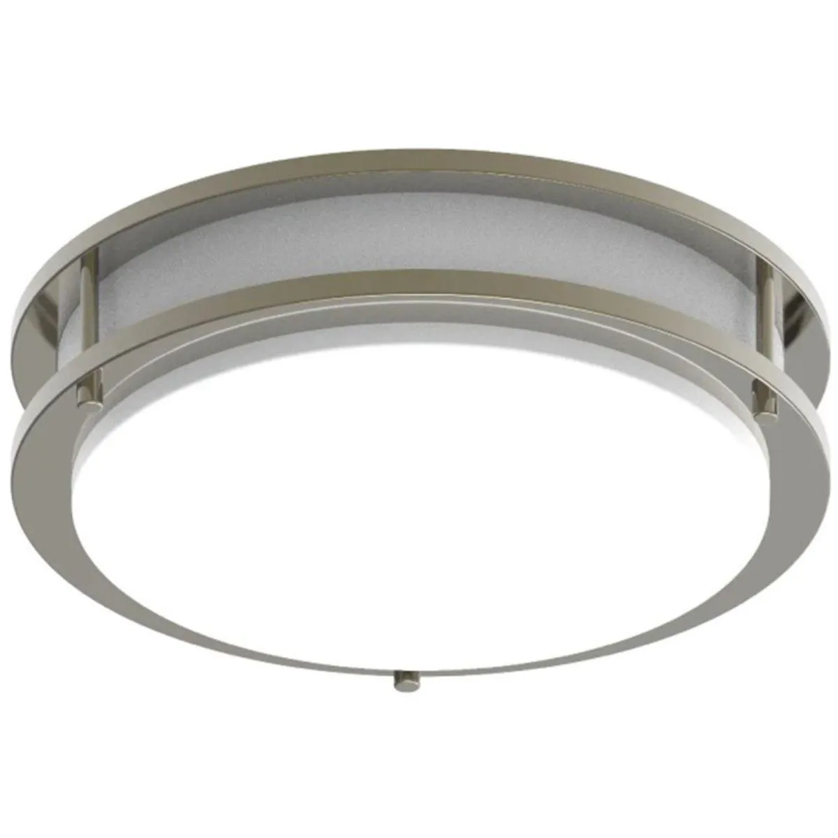 CURV 12 In. LED Flush Mount Light Selectable CCT Brushed Nickel Finish