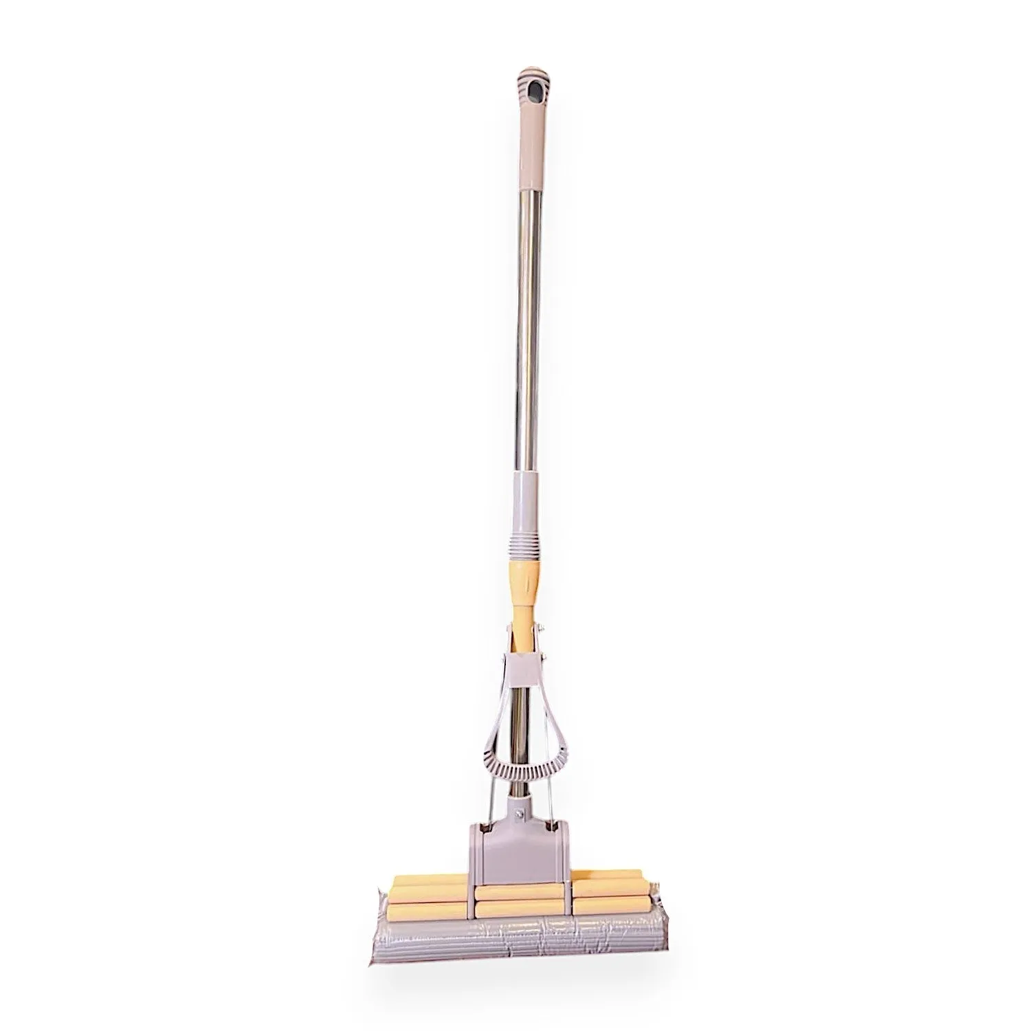 Dual Roller PVA Sponge Mop with Telescopic Handle – Super Absorbent Mop for Indoor Floor Cleaning