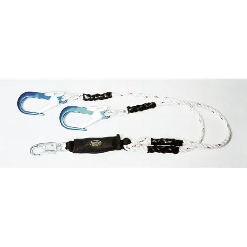 Guardian 01131 6' Double Leg 100% Tie-Off Rope Lanyard With Rebar Hooks