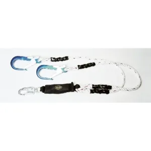 Guardian 01131 6' Double Leg 100% Tie-Off Rope Lanyard With Rebar Hooks