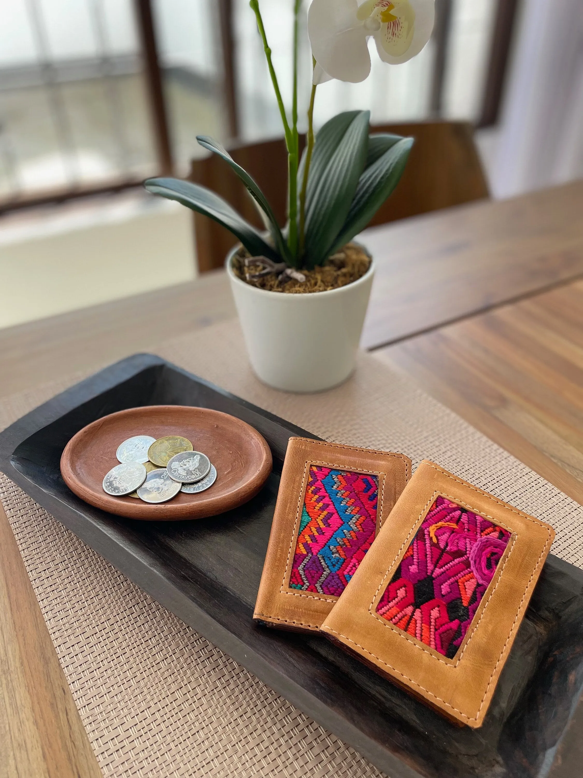 Guatemalan Authentic Leather/Huipil Card Holders