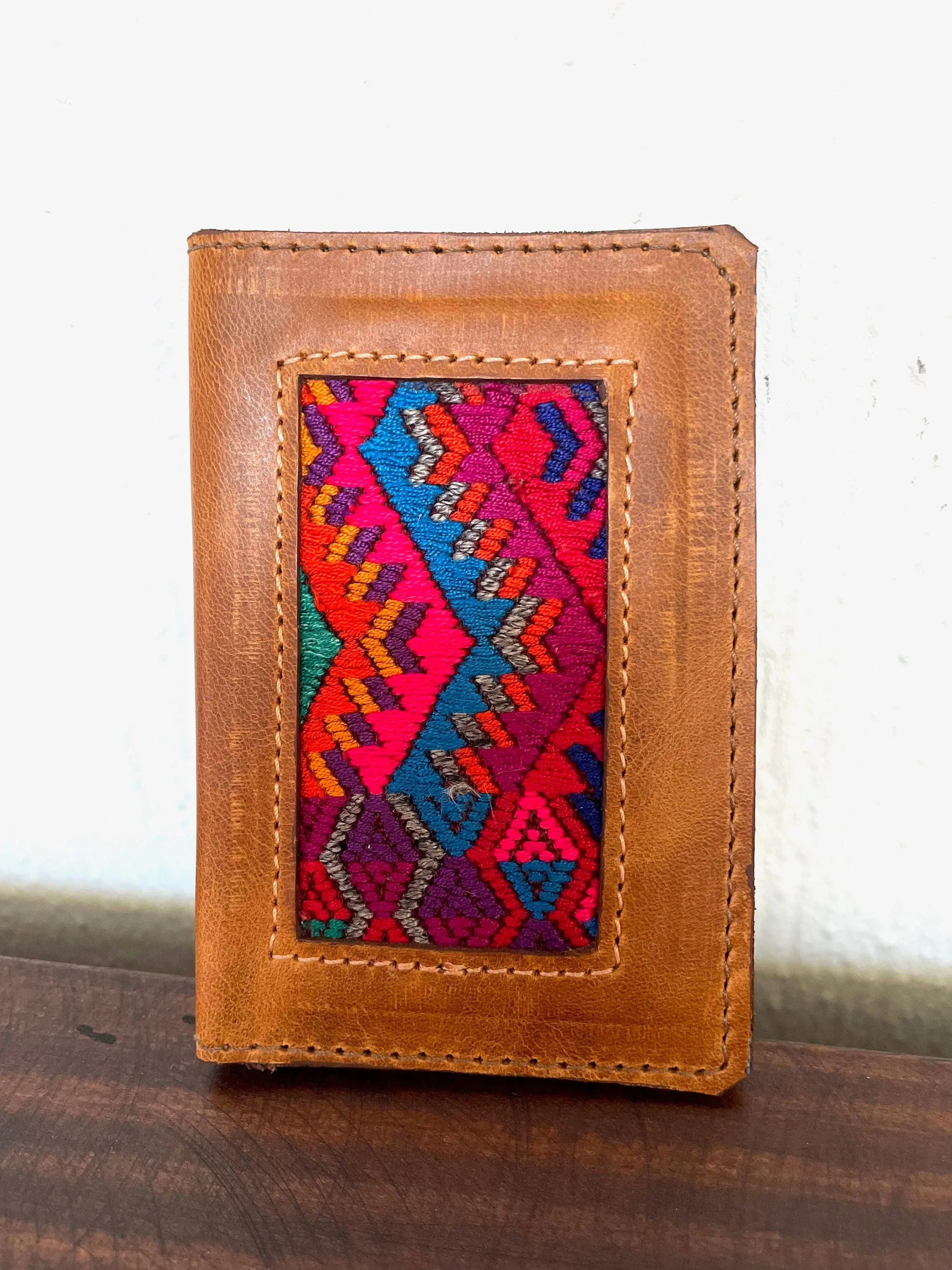 Guatemalan Authentic Leather/Huipil Card Holders