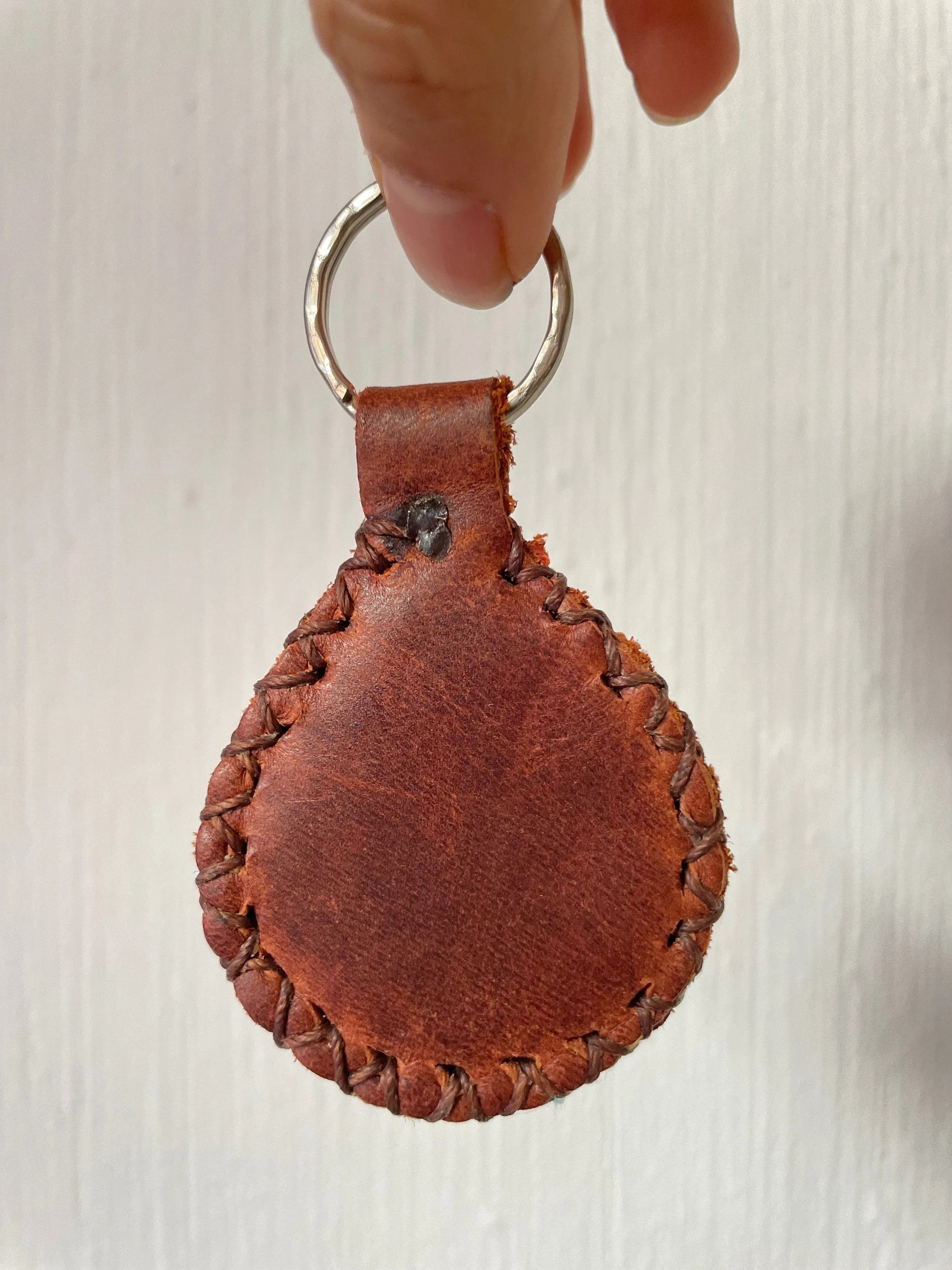 Guatemalan Genuine Leather/Huipil Key Chains