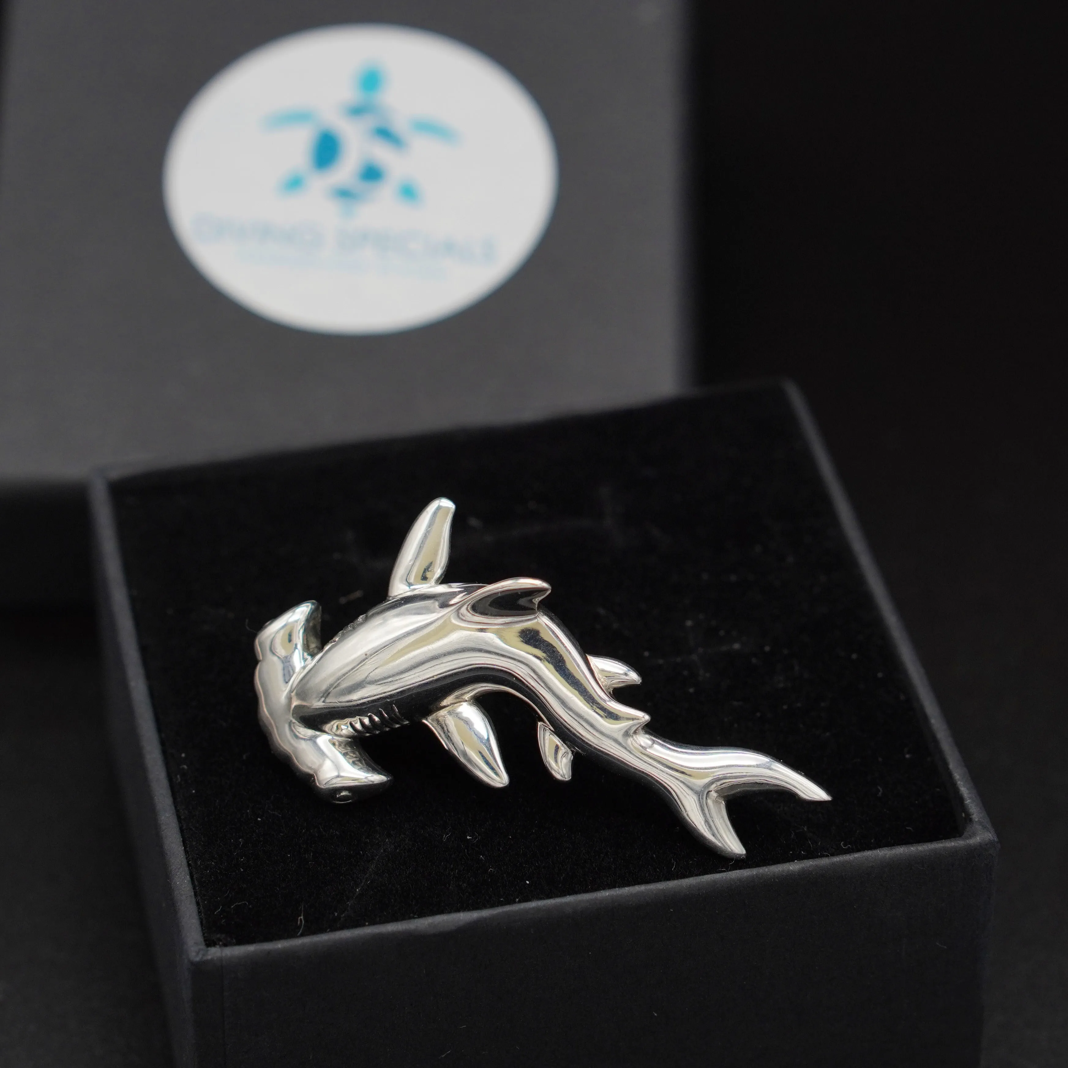 Hammerhead Shark Necklace & Pendant - 925 Real Sterling Silver