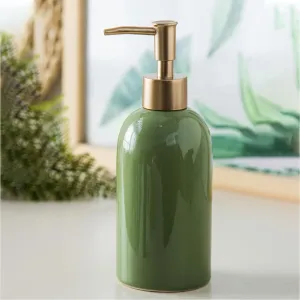 Homestic Liquid Soap Dispenser | Handwash Soap Dispenser | Soap Dispenser for Wash Basin | Shampoo Dispenser Bottle | Bathroom Dispenser Bottle | 420 ML | Green