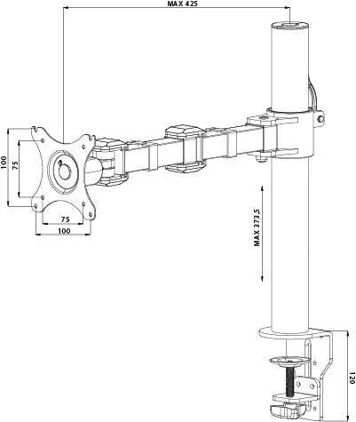 Iiyama Ds1001c-B1 - Desk Mount (Adjustable Arm)