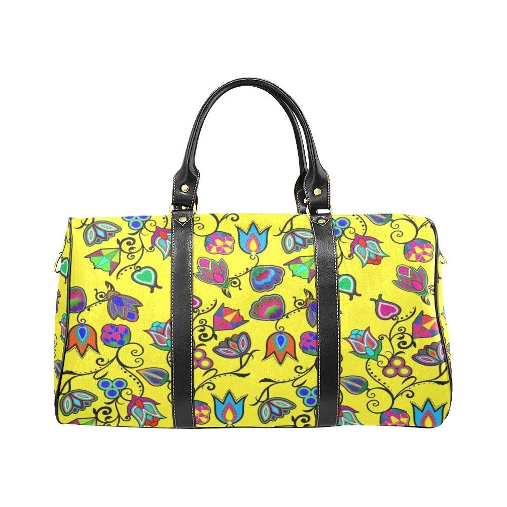 Indigenous Paisley Yellow Waterproof Travel Bag/Small