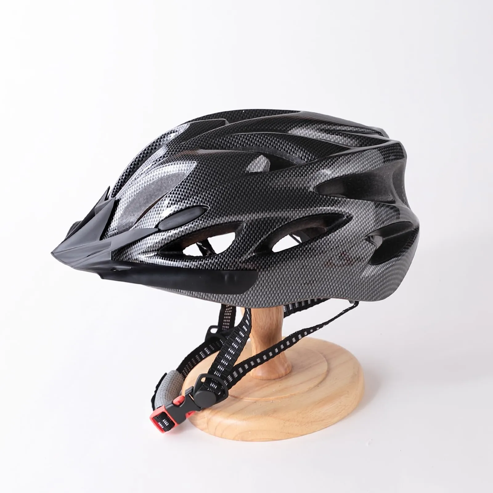 Kuber Industries Cycling Helmet with Detachable Visor|Helmet for Mountain, Road Bike & Skating|Breathable & Adjustable Bicycle Helmet|Ideal for Adults and Kids (Black)