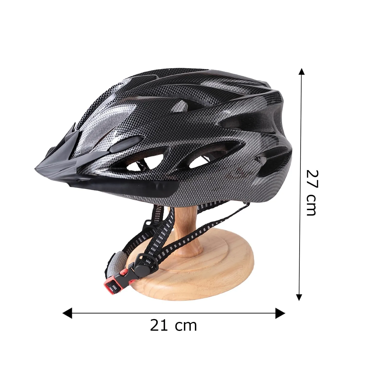 Kuber Industries Cycling Helmet with Detachable Visor|Helmet for Mountain, Road Bike & Skating|Breathable & Adjustable Bicycle Helmet|Ideal for Adults and Kids-Pack of 3 (Black)