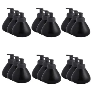 Kuber Industries Liquid Soap Dispenser | Handwash Soap Dispenser | Soap Dispenser for Wash Basin| Bathroom Dispenser Bottle | 18 Piece | Pack of 6 | 360 ml | JY00019 | Black