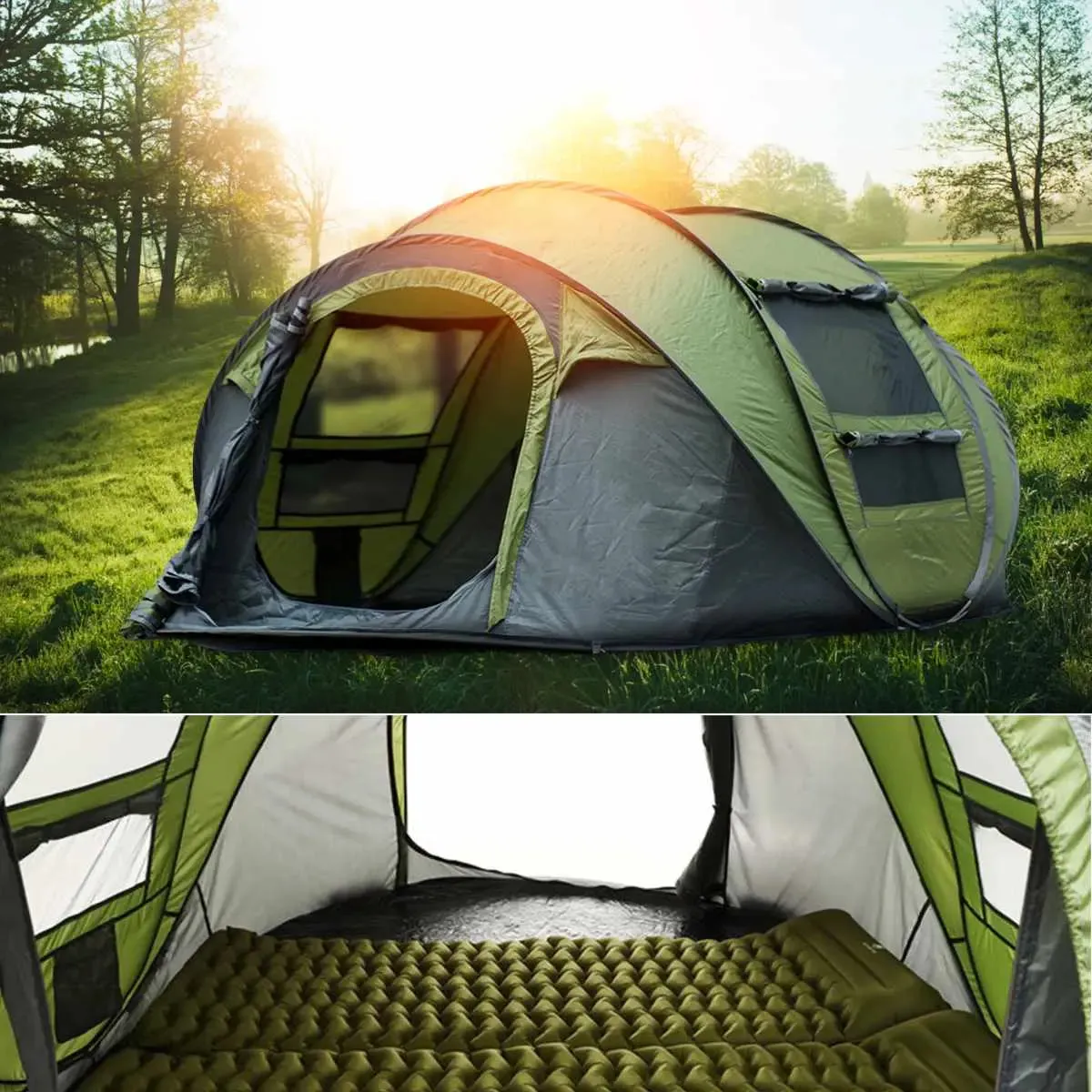 Large Capacity 4 to 5 Persons Automatic Pop Up Camping Tent-Large Capacity Camping Tent