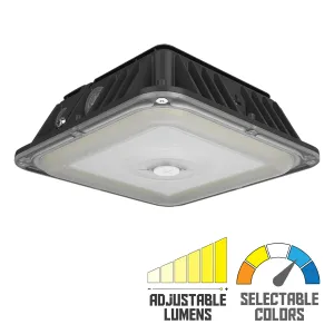 LED Canopy Light, 4500 Lumens, 30 Watts, 30K/40K/50K, 120-277V, Vandal Proof, Bronze Finish