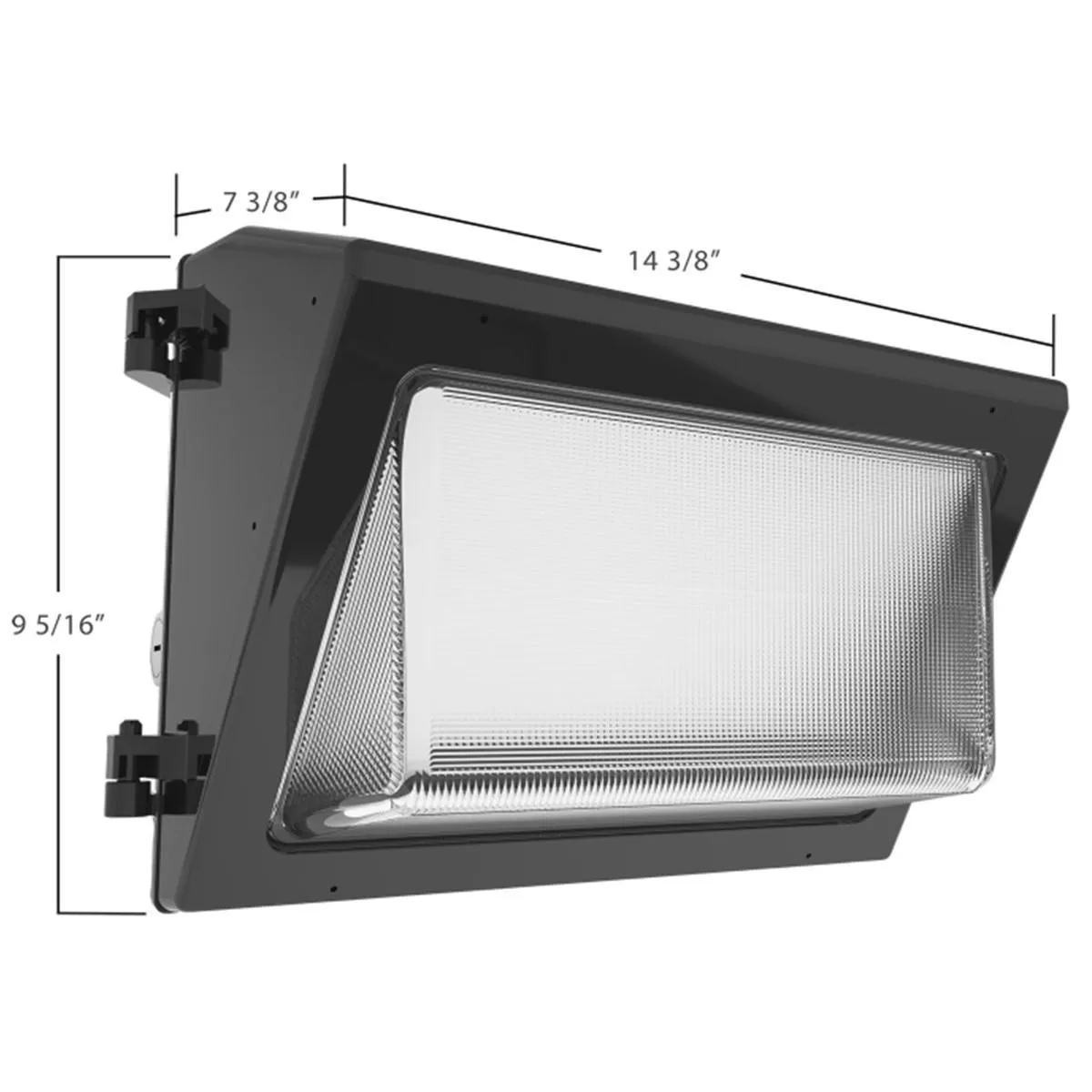 LED Wall Pack With Photocell, 80 Watts, Adjustable, 13000 Lumens, 30K/40K/50K, 120-277V