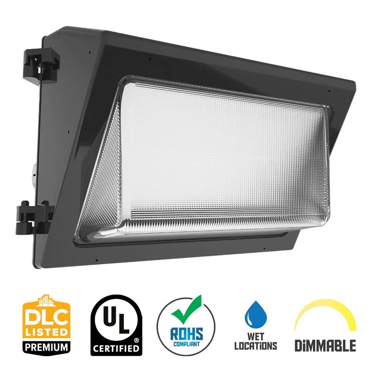 LED Wall Pack With Photocell, 80 Watts, Adjustable, 13000 Lumens, 30K/40K/50K, 120-277V