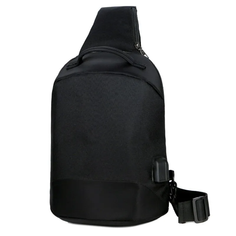 Lightweight Compact Sling Bag with USB Charging