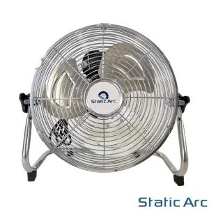 METAL CHROME FLOOR FAN 18" AIR COOLING 3 SPEED STAND TILT GYM WORKSHOP INDUSTRY