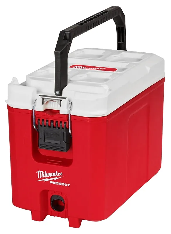 Milwaukee PACKOUT 48-22-8460 Compact Cooler, 16 qt Cooler, Polymer, Red, 30 hr Ice Retention :EA: QUANTITY: 1