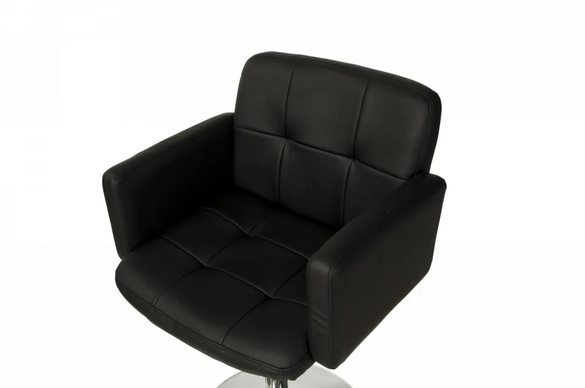 Modrest Lindy Contemporary Black Leatherette Bar Stool