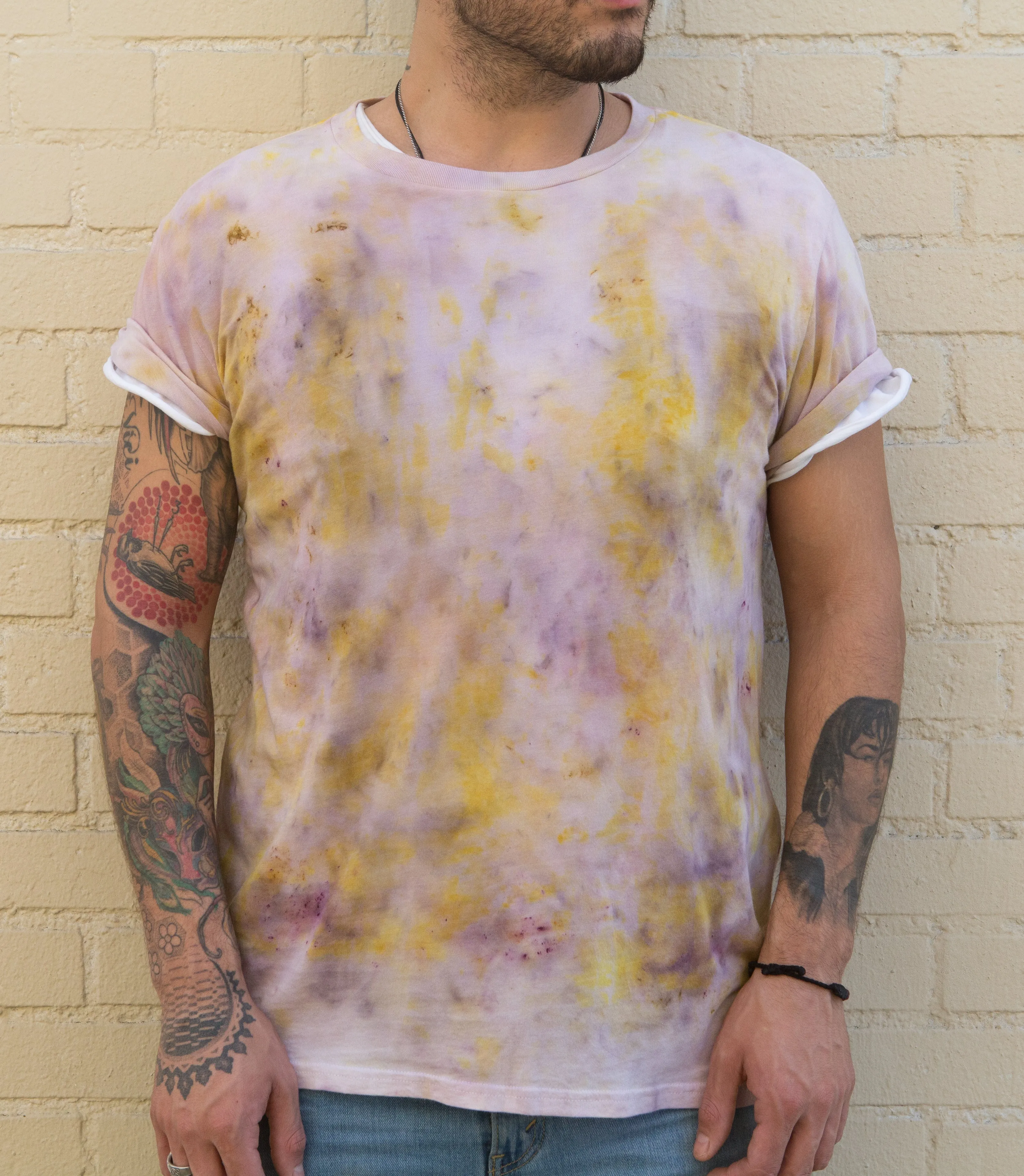 Naturally dyed Jungmaven hemp/cotton short sleeve tees