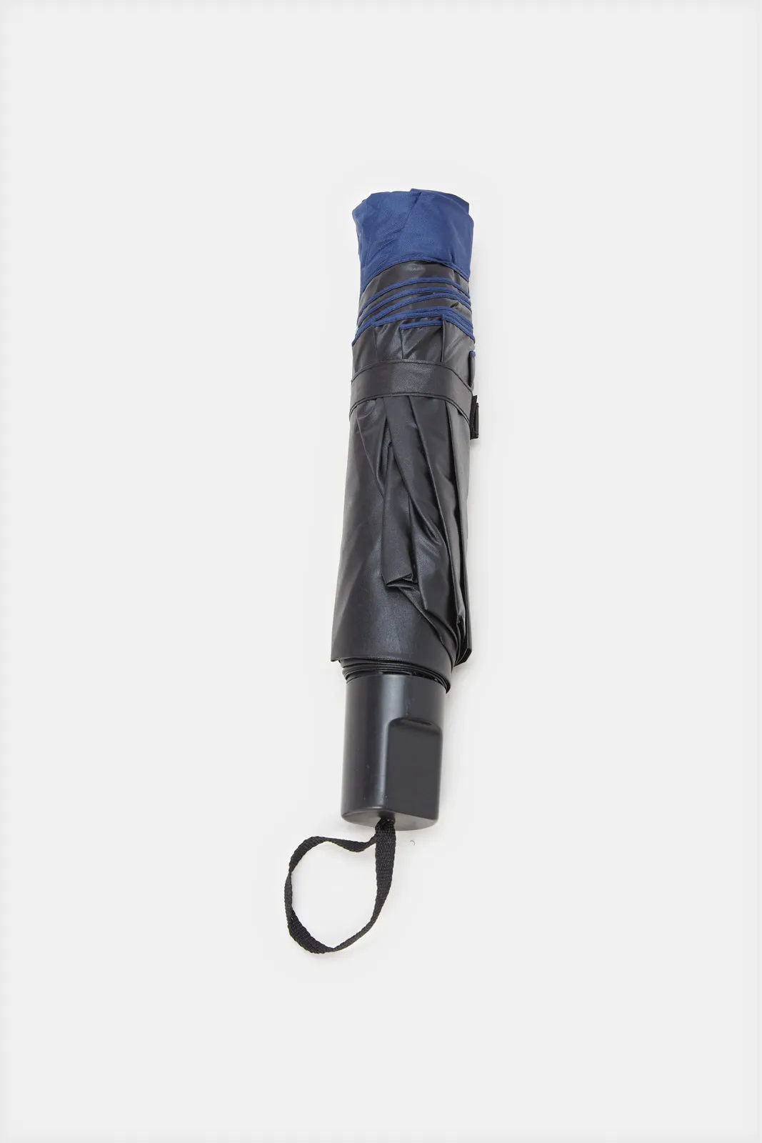 Navy Printed Foldable Umbrella