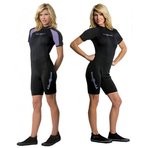 NeoSport 3mm Women's Neoprene Shorty Scuba Wetsuit