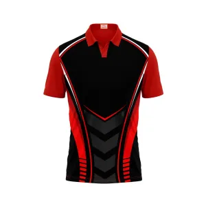 Next Print Customized Polo Neck Red Jersey NPTS85