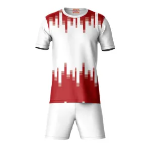 Next Print Round neck jersey white with shorts NPTS18