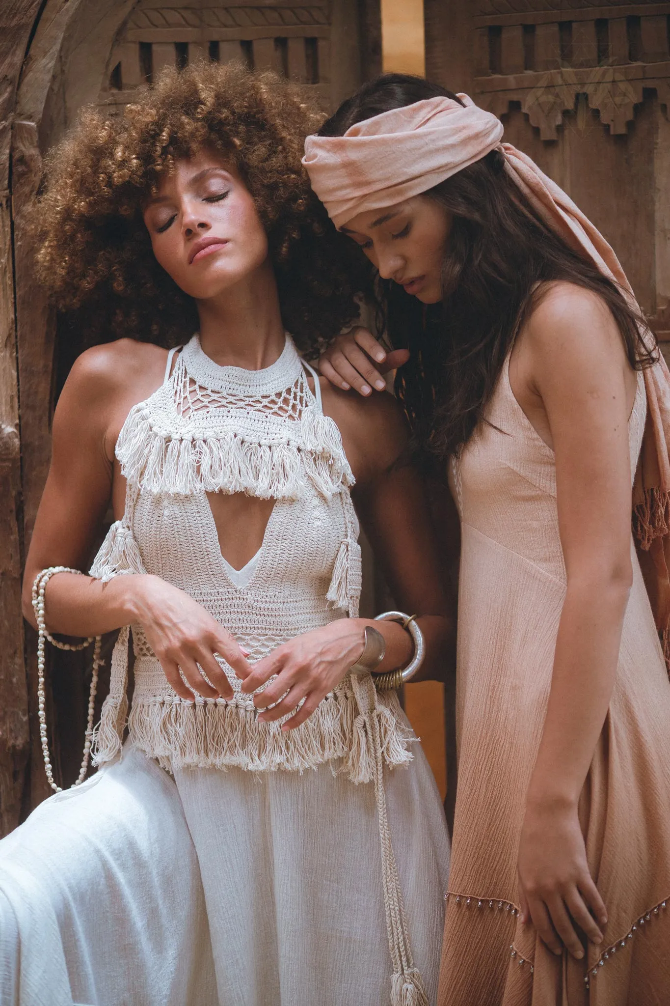 Organic Off-White Boho Top • Boho Empress Top • Crochet Tank Top Women