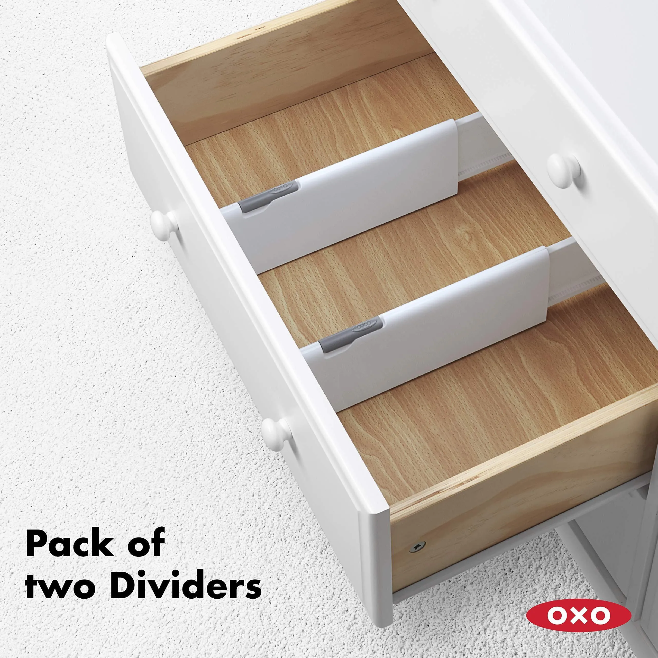 OXO Good Grips Expandable Dresser Drawer Divider - 2 Pack