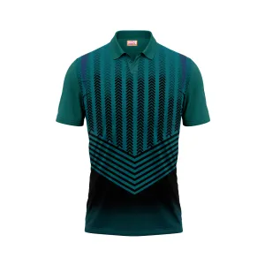 Polo Neck Printed Jersey Green NP00196