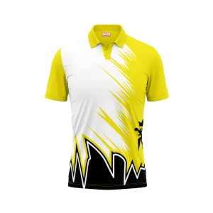 Polo Neck Printed Jersey Yellow NP0059