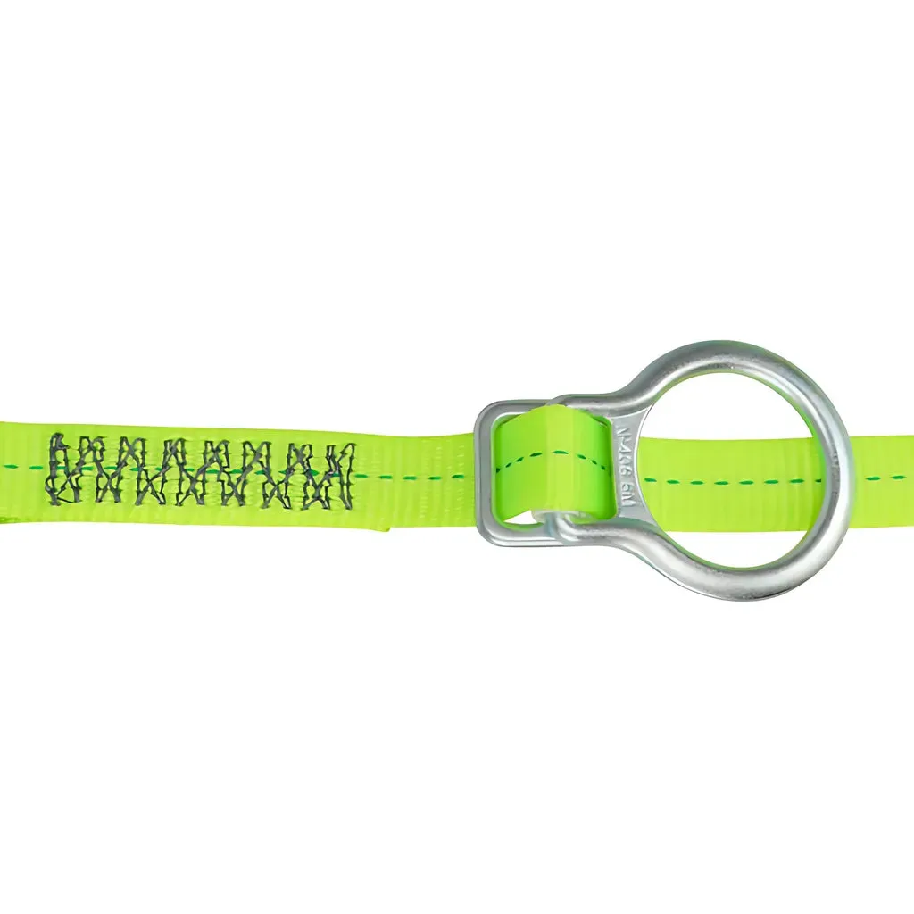 PRO 6' Tie-Back Energy Absorbing Lanyard: Dual Leg, Adjustable Ring