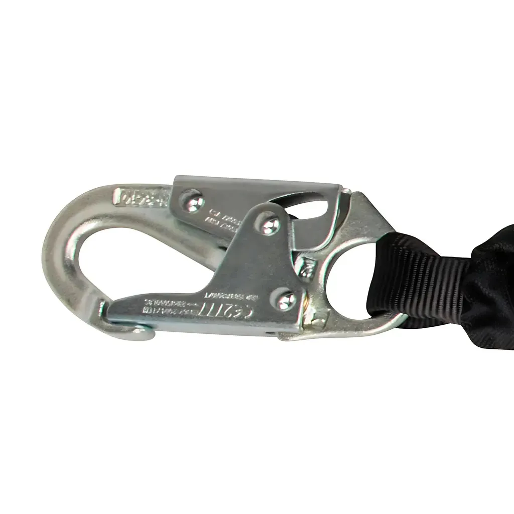 PRO 6' Tie-Back Energy Absorbing Lanyard: Dual Leg, Adjustable Ring